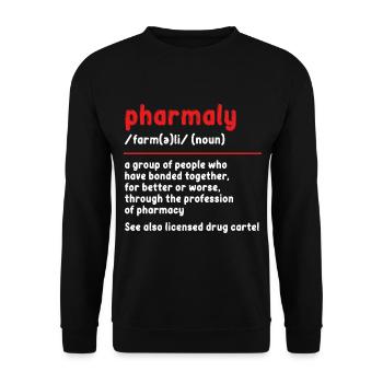Pharmacy School Graduate Pharmacy Student Future - Unisex Sweatshirt - black - Front - Alina (178cm) & Michal (187cm)