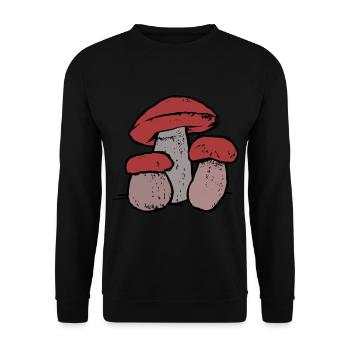 Famille Champignon Forêt Habitant Nature Ecologie Forêt - Sweat-shirt Unisexe - noir - Devant - Alina (178cm) & Michal (187cm)