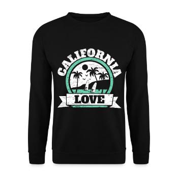 California Love USA État d’Amérique Californien - Sweat-shirt Unisexe - noir - Devant - Alina (178cm) & Michal (187cm)