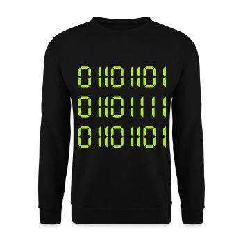 MOM - in Binär - Unisex Pullover - Schwarz - Vorne - Alina (178cm) & Michal (187cm)