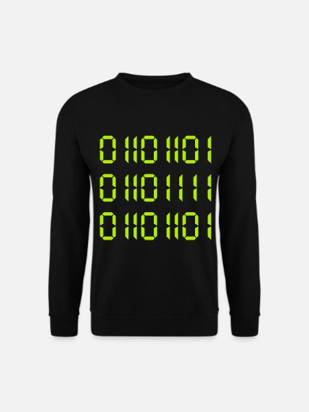 MOM - in Binary - Unisex Sweatshirt - black