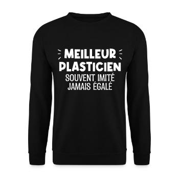 Souvent imité jamais égalé meilleur Plasticien - Sweat-shirt Unisexe - noir - Devant - Alina (178cm) & Michal (187cm)