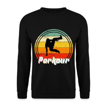 parkour - Sweat-shirt Unisexe - noir - Devant - Alina (178cm) & Michal (187cm)
