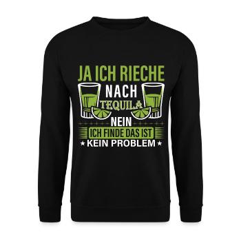 Ja ich rieche nach Tequila - Unisex Pullover - Schwarz - Vorne - Alina (178cm) & Michal (187cm)