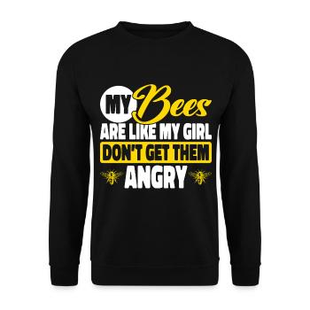 beekeeper beekeeper bees honey bee beekeeping - Unisex Sweatshirt - black - Front - Alina (178cm) & Michal (187cm)