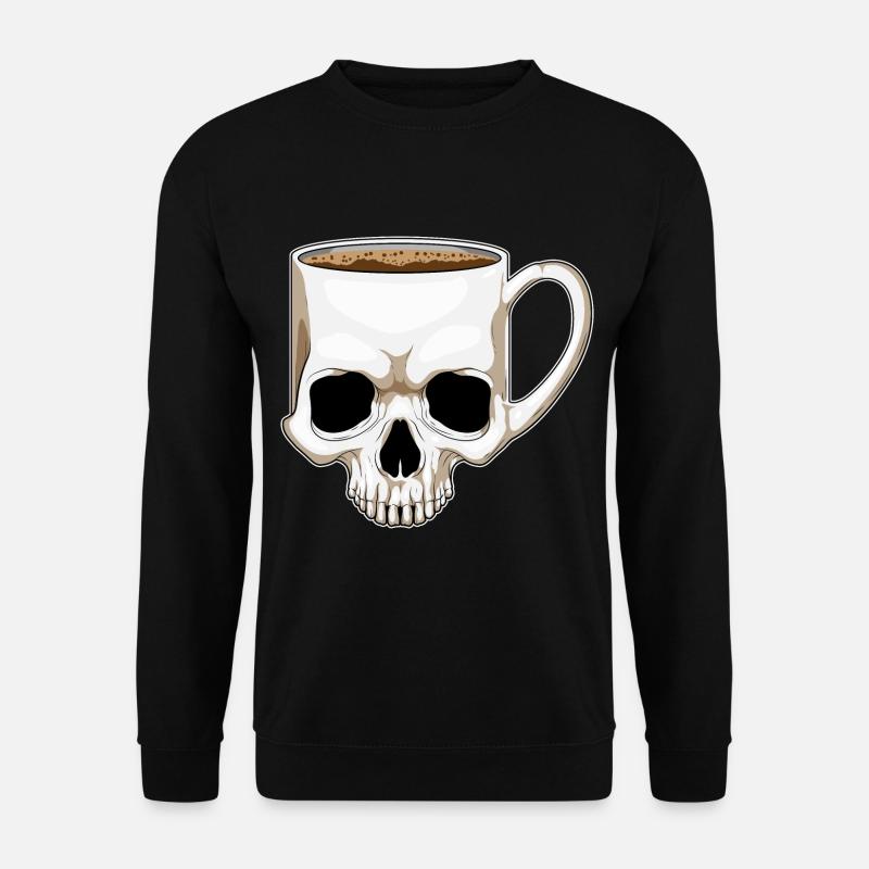 Skull Coffee Mug - Unisex Sweatshirt - black