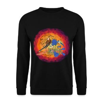 Sonne Vögel Frühling Vogel Ast Natur Wildnis - Unisex Pullover - Schwarz - Vorne - Alina (178cm) & Michal (187cm)
