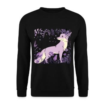 Fox, Wildlife, Wilderness, Nature, Flower, Foxes, Fantasy - Unisex Sweatshirt - black - Front - Alina (178cm) & Michal (187cm)