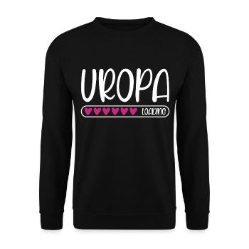 Uropa loading - Unisex Pullover - Schwarz - Vorne - Alina (178cm) & Michal (187cm)