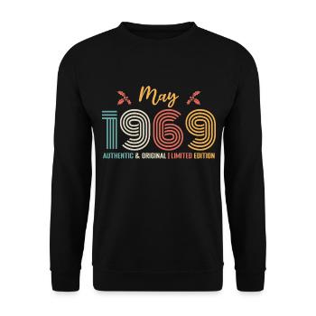 Mai 1969 anniversaire Mai 1969 rétro - Sweat-shirt Unisexe - noir - Devant - Alina (178cm) & Michal (187cm)