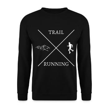 Trail Running Trail Run Traillauf Laufsport - Sweat-shirt Unisexe - noir - Devant - Alina (178cm) & Michal (187cm)