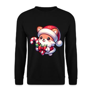 Xmas Sweet Christmas Santa Claus Christmas - Unisex Sweatshirt - black - Front - Alina (178cm) & Michal (187cm)