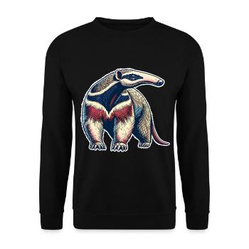 Anteater - Unisex Sweatshirt - black - Front - Alina (178cm) & Michal (187cm)
