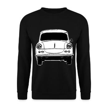 Allemagne de l’Est voiture Trabi Rétro Voiture Classique - Sweat-shirt Unisexe - noir - Devant - Alina (178cm) & Michal (187cm)
