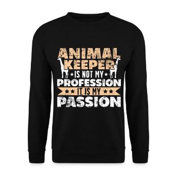 Tierpfleger Passion - Unisex Pullover - Schwarz - Vorne - Alina (178cm) & Michal (187cm)