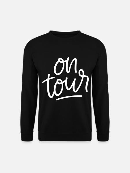 On Tour Spruch Camping - Unisex Pullover - Schwarz