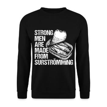 Schweden Schwedisch Surströmming Geschenk - Unisex Pullover - Schwarz - Vorne - Alina (178cm) & Michal (187cm)