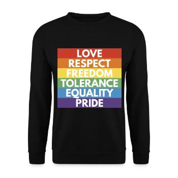 LGBTQ+ - Sweat-shirt Unisexe - noir - Devant - Alina (178cm) & Michal (187cm)