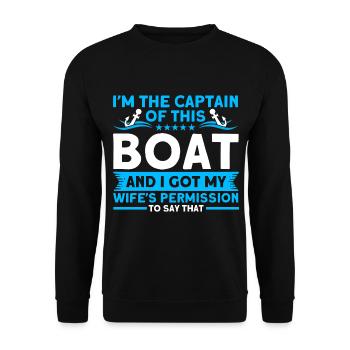 Amateurs de bateau Capitaine de bateau Capitaines - Sweat-shirt Unisexe - noir - Devant - Alina (178cm) & Michal (187cm)