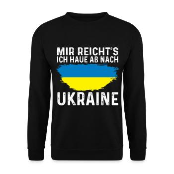 Ukraine Ukrainer Ukrainisches - Unisex Pullover - Schwarz - Vorne - Alina (178cm) & Michal (187cm)