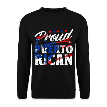 Fier Portoricain d’origine portoricaine - Sweat-shirt Unisexe - noir - Devant - Alina (178cm) & Michal (187cm)