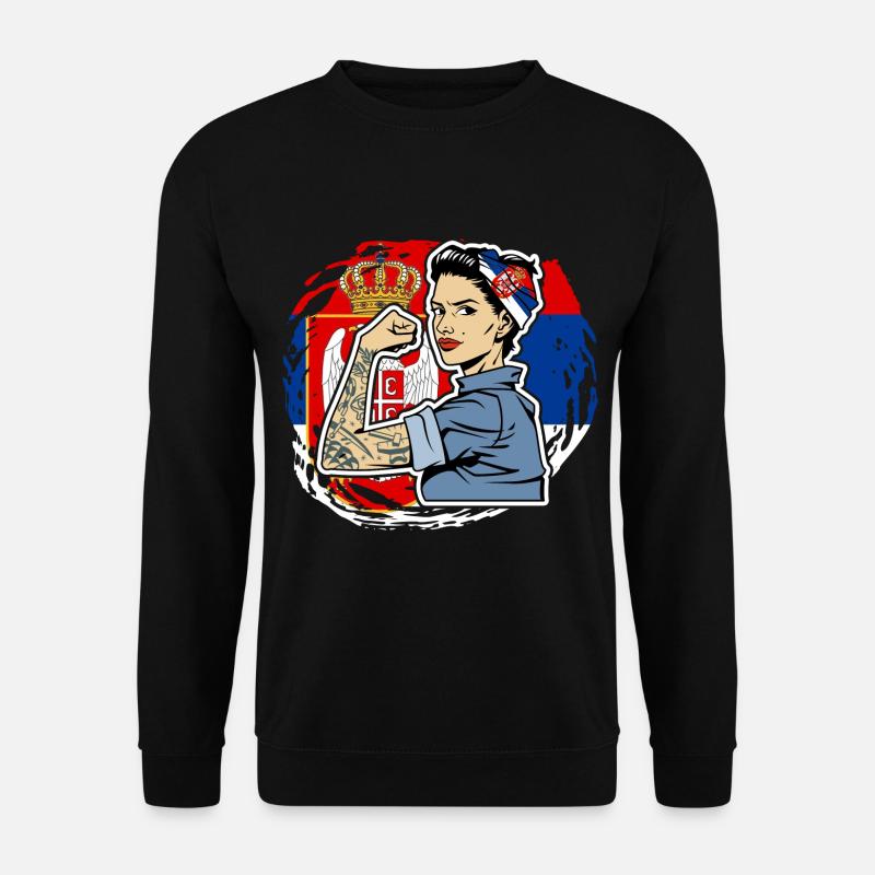 Serbe Serbisches Serbien Serbin - Unisex Pullover - Schwarz