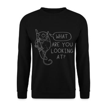 Tarsier Liebhaber Wildtier Tier Tarsier Flüsterer - Unisex Pullover - Schwarz - Vorne - Alina (178cm) & Michal (187cm)