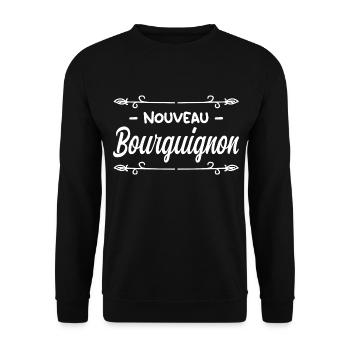 Nouveau Bourguignon - Idée cadeau bébé - Sweat-shirt Unisexe - noir - Devant - Alina (178cm) & Michal (187cm)