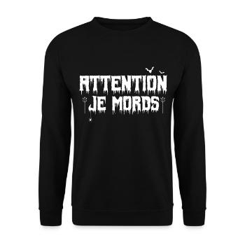 Halloween Cadeau pour Halloween - Sweat-shirt Unisexe - noir - Devant - Alina (178cm) & Michal (187cm)