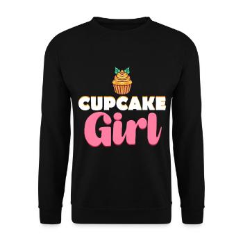 Cupcake Girl - Unisex Sweatshirt - black - Front - Alina (178cm) & Michal (187cm)