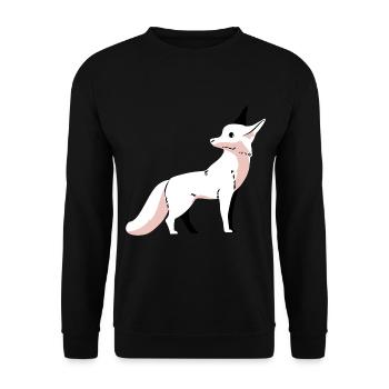 Wildlife Fox Foxes Children Arctic Snow Zoo - Unisex Sweatshirt - black - Front - Alina (178cm) & Michal (187cm)
