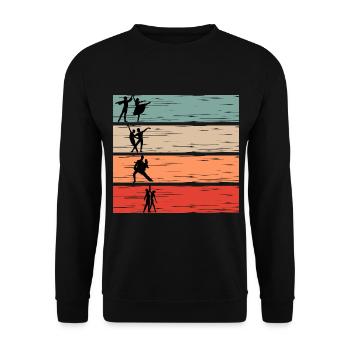 Tanzen Paartanz Tänzer Tango Standardtanz Geschenk - Unisex Pullover - Schwarz - Vorne - Alina (178cm) & Michal (187cm)