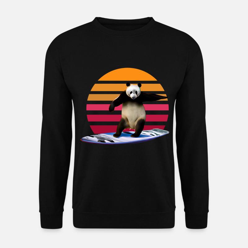 Panda Surfer - Unisex Sweatshirt - black
