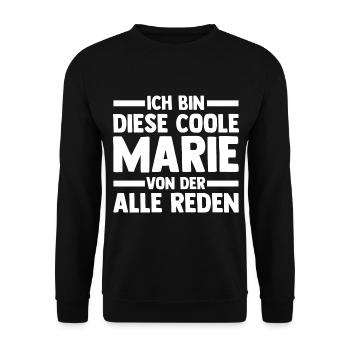 Marie - Unisex Pullover - Schwarz - Vorne - Alina (178cm) & Michal (187cm)