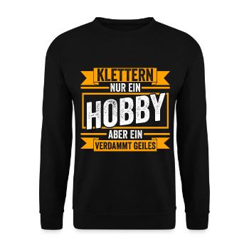 Bergsteigen Bouldern Klettern Kletterer - Unisex Pullover - Schwarz - Vorne - Alina (178cm) & Michal (187cm)