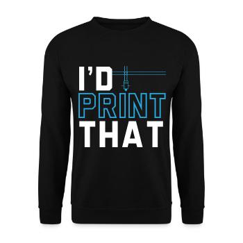 I would print this machinist CNC programmi - Unisex Sweatshirt - black - Front - Alina (178cm) & Michal (187cm)