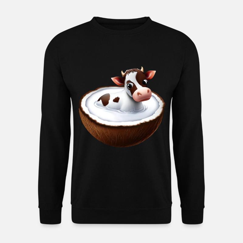 Vache à la noix de - Sweat-shirt Unisexe - noir