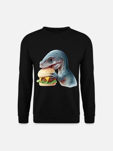 Cheeseburger Dinosauerier - Unisex Sweatshirt - black