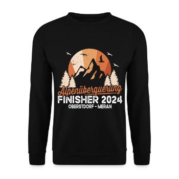 Alpenüberquerung 2024 Oberstdorf Meran - Unisex Pullover - Schwarz - Vorne - Alina (178cm) & Michal (187cm)