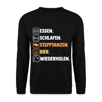 Tänzer Bier Stepptanz - Unisex Pullover - Schwarz - Vorne - Alina (178cm) & Michal (187cm)
