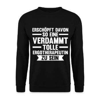 Ergotherapie Ergotherapeutin - Unisex Pullover - Schwarz - Vorne - Alina (178cm) & Michal (187cm)