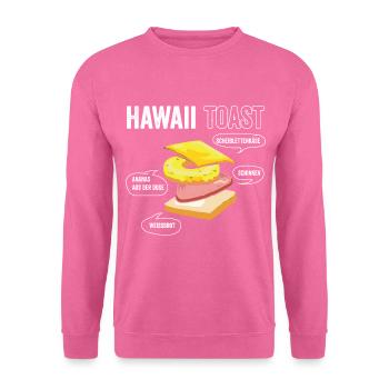 Hawaii Toast - Unisex Pullover - Pink - Vorne