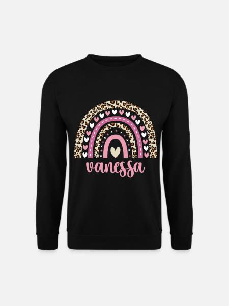 Vanessa Regenbogen Name Geburtstag Vanessa - Unisex Pullover - Schwarz