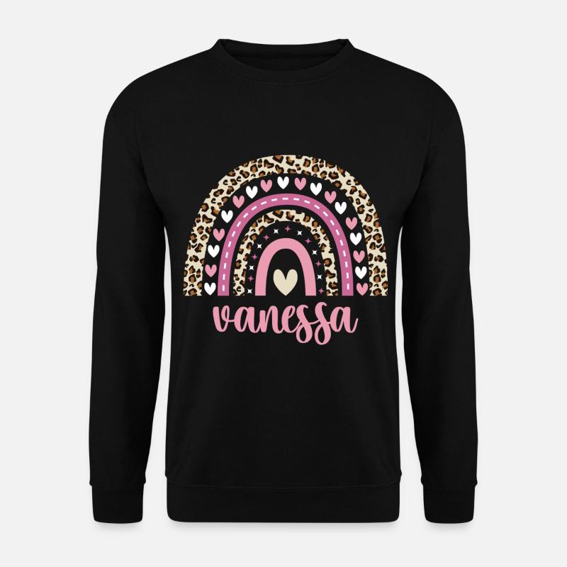Vanessa Regenbogen Name Geburtstag Vanessa - Unisex Pullover - Schwarz