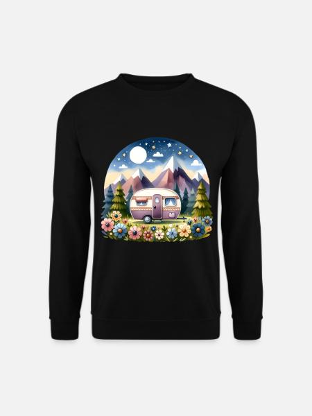 Camping camping-car caravane - Sweat-shirt Unisexe - noir