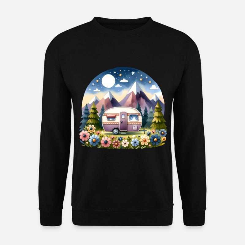 Camping Camper Caravan - Unisex Sweatshirt - black