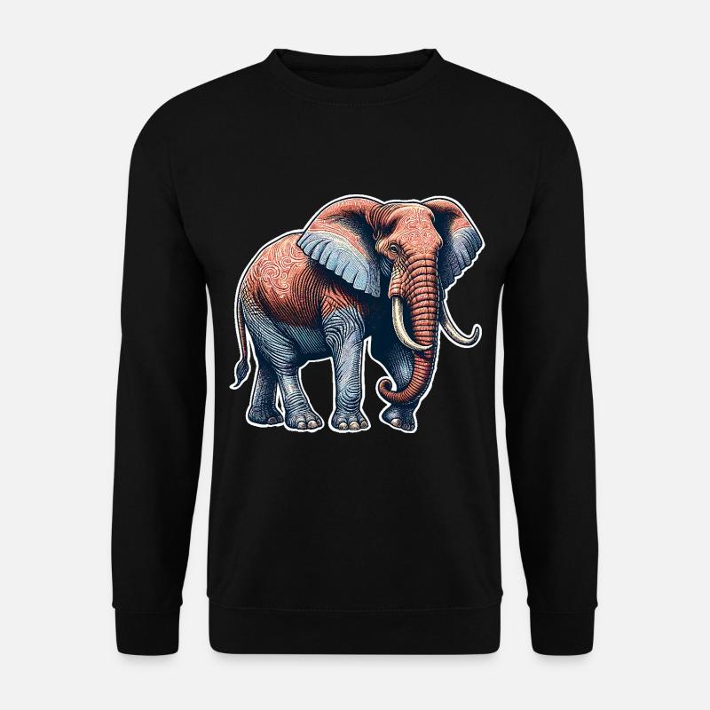 Elefant - Unisex Pullover - Schwarz