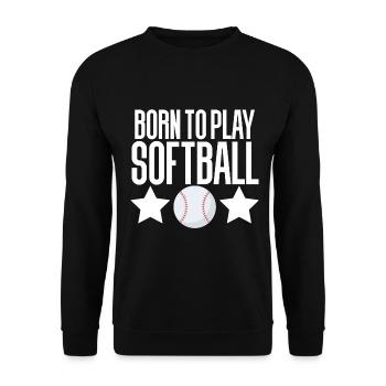 Softball - Sweat-shirt Unisexe - noir - Devant - Alina (178cm) & Michal (187cm)