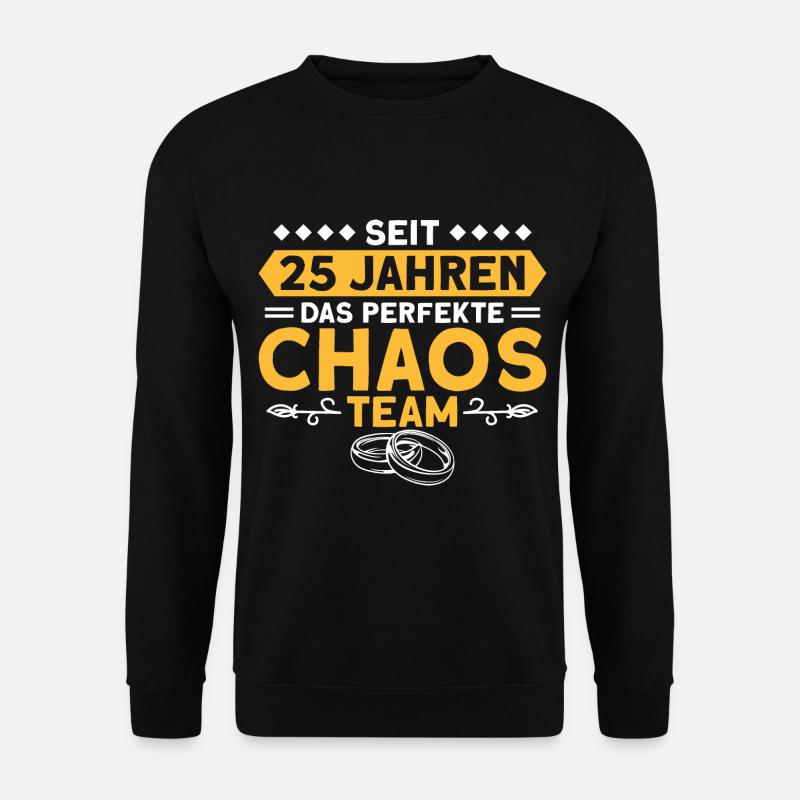 Verheiratet Ehepaar Silberhochzeit - Unisex Pullover - Schwarz
