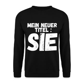 Jugendweihe 2021 | Lustiges Jugendweihe Geschenk - Unisex Pullover - Schwarz - Vorne - Alina (178cm) & Michal (187cm)